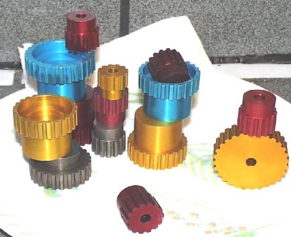 Colorful precision-machined mounts